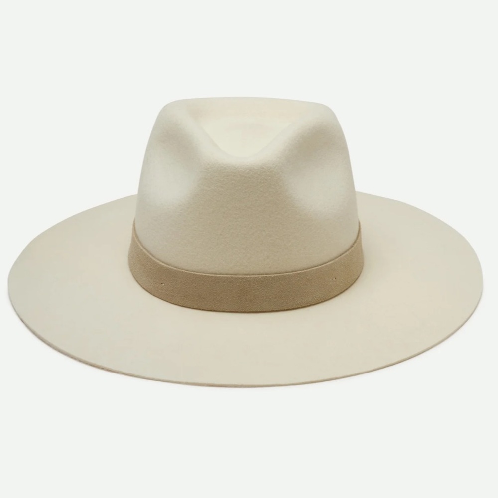 NWT fedora of 100% Australian wool felt and trimmed genuine suede band